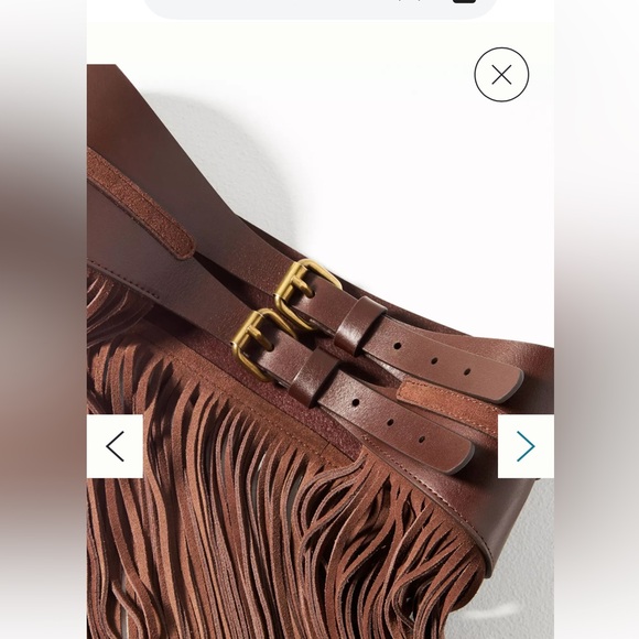 Anthropologie Brown Fringe Belt - Picture 3 of 8